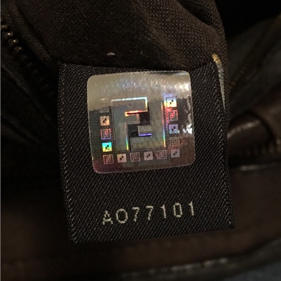 FENDI Bubble Calfskin Leather Large Chef Shopper Tote Brown Bag Authentic - Picture 10 of 11